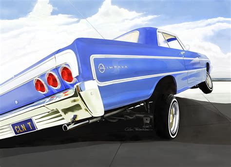 64 Impala Lowrider Painting By Colin Tresadern