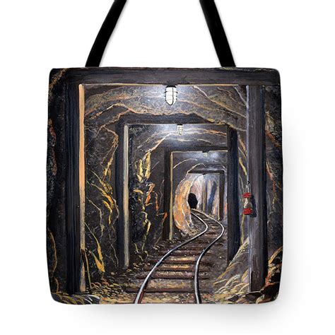 Mine Shaft Mural Tote Bag For Sale By Frank Wilson