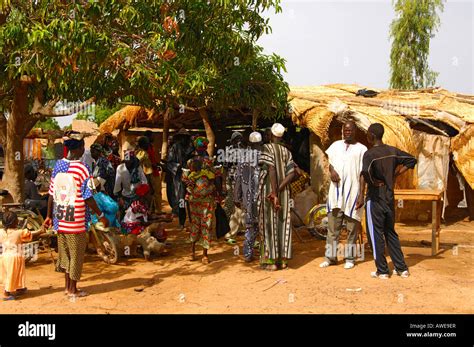 Scene In An African Village Burkina Faso Stock Photo Alamy