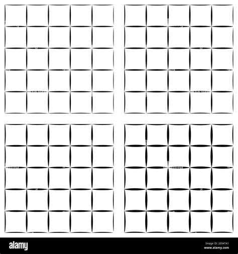 Set Seamless Pattern Grid Tiles Vector Grid Cells Tile Pattern Stock