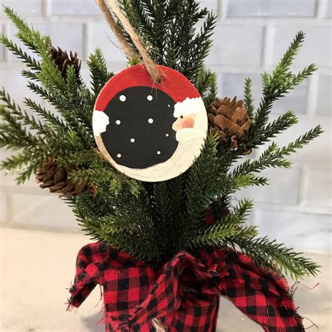 Mini Wood Slice Christmas Ornaments Etsy