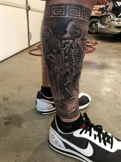 Aztec Calf Tattoo