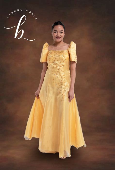 Filipiniana Dress Handpainted Mestiza Gown Philippine National Uk