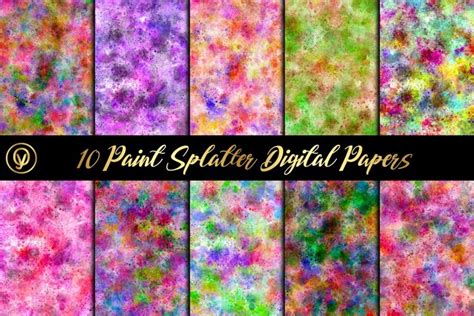 Paint Splatter Digital Papers 1865758