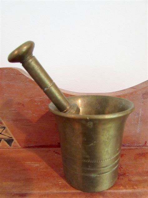 Vintage Solid Apothecary Brass Mortar and Pestle | Etsy | Mortar and pestle, Mortar, Apothecary