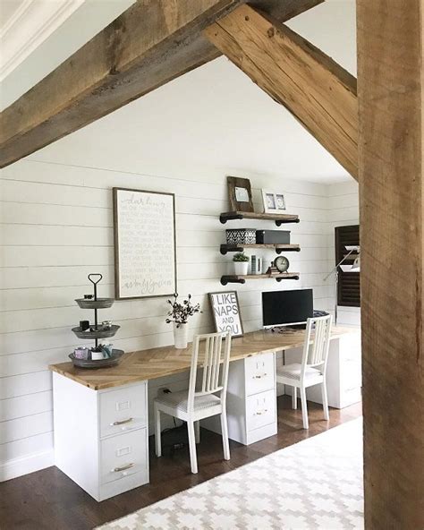 100 Charming Farmhouse Office Decor Ideas For Your Home Home Office