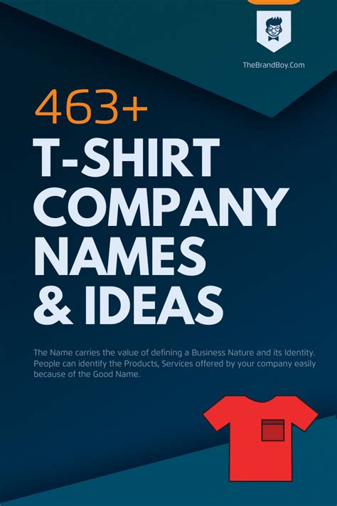 568 Catchy T Shirt Company Names And Ideas Video Infographic