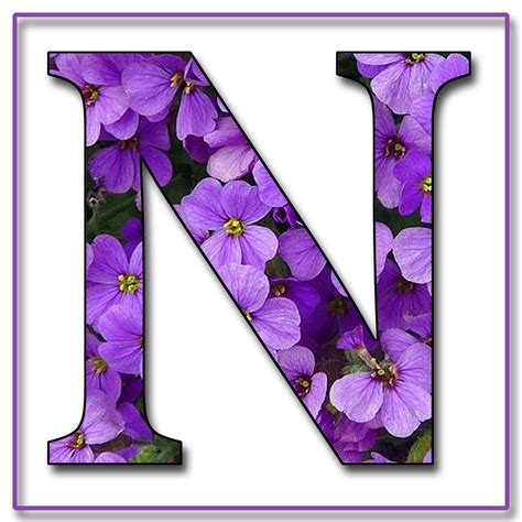 The Letter N In Purple