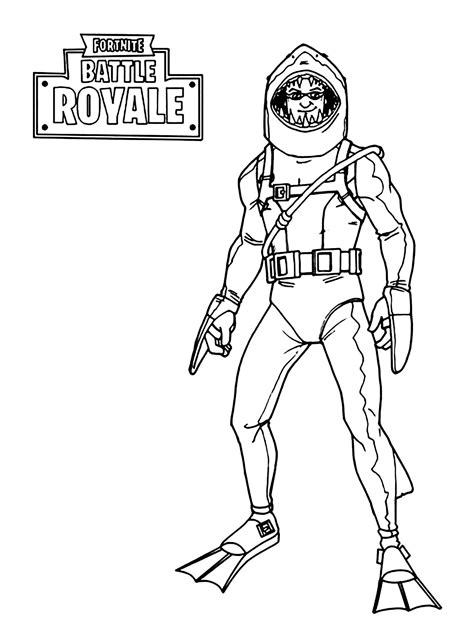 coloriage fortnite skin banane a imprimer Coloriage Fortnite Battle