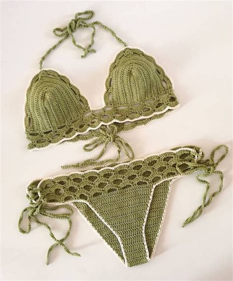 Bikini Crochet Traje de baño tejido Vestidos de baño Croché