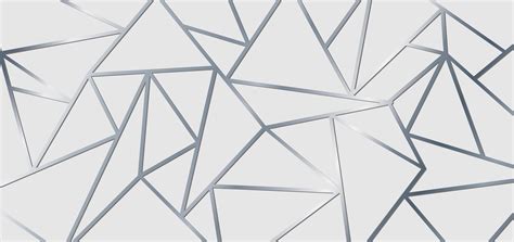 Abstract Silver Metallic Join Lines On White Background Geometric