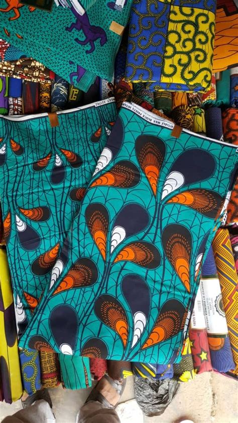 African Ankara Wax Print West African Fabric 6 Yards Fabric Visual Arts