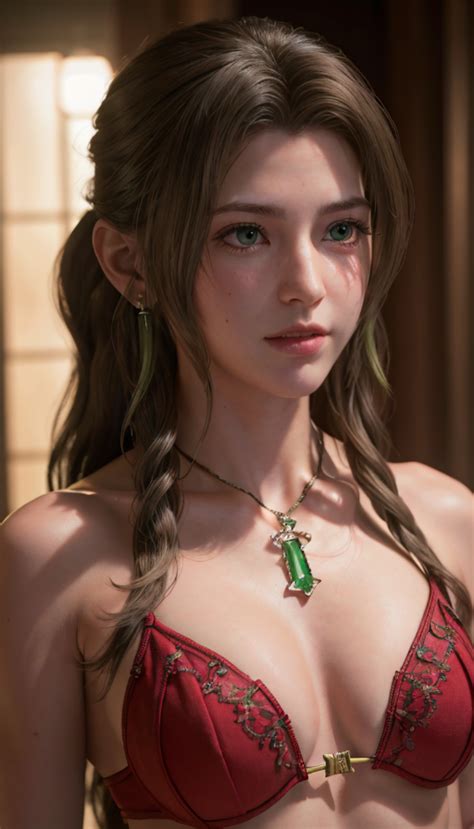 Rule 34 Aerith Gainsborough Ai Generated Brown Hair Final Fantasy Final Fantasy Vii Final