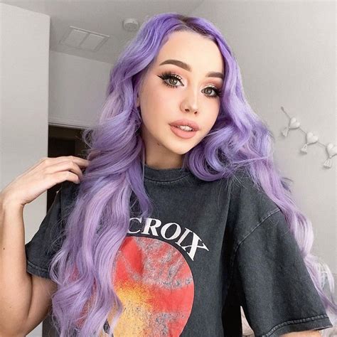 Purple Hair Shared By Perrieeele On We Heart It Long Purple Hair Girl