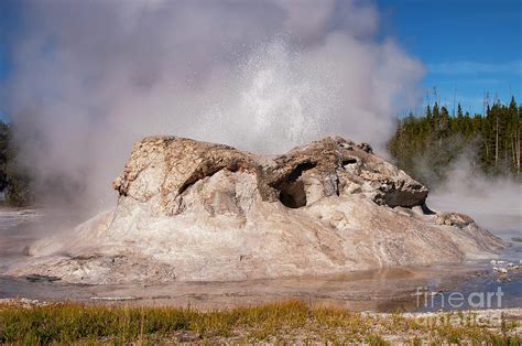 Grotto Geyser Eruption One Photograph By Bob Phillips Fine Art America