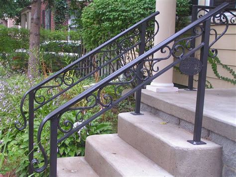 Wrought Iron Outdoor Handrails For Concrete Steps Wrought Iron