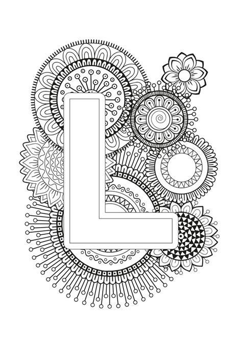 Mindfulness Coloring Page Alphabet Pattern Coloring Pages Coloring