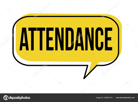 Attendance Speech Bubble Stock Vector Image By ©roxanabalint 248874314