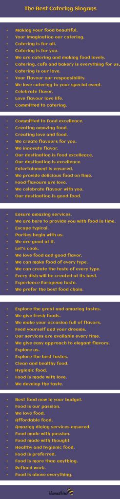 101 Catchy Catering Business Slogans And Taglines