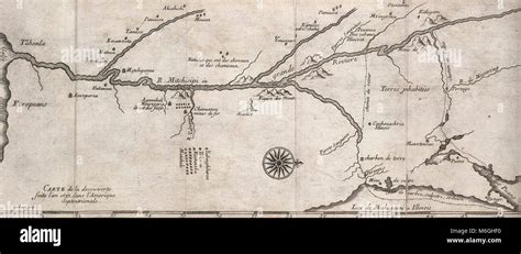 1681 Mapa Del Sistema Del Río Misisipí Basado En El 1673 Expediton De