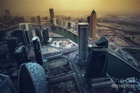 Aerial View Over The Towers Of Downtown Dubai Photograph By Dmitrii