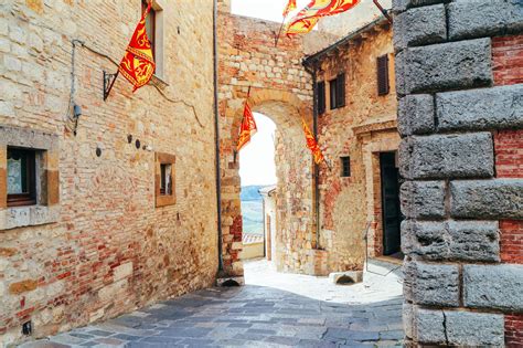 Montepulciano - The Italian Medieval Town In The Mountains... - Hand ...