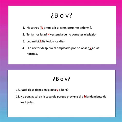 La B Y La V Reglas De La Ortografía Best Powerpoints For Spanish
