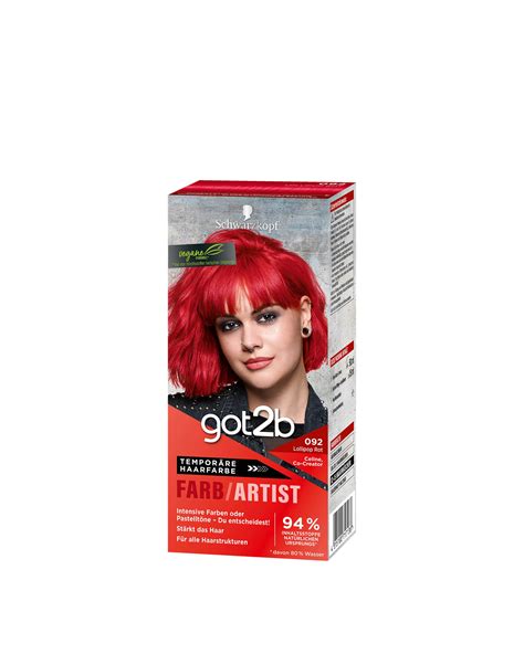 Got2b Semi Permanent Hair Color Color Artist 092 Lollipop Red