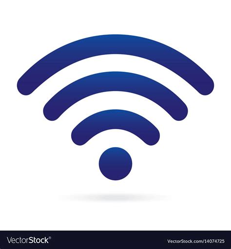 Blue Wifi Icon Wireless Symbol On Isolated Vector Image On Vectorstock