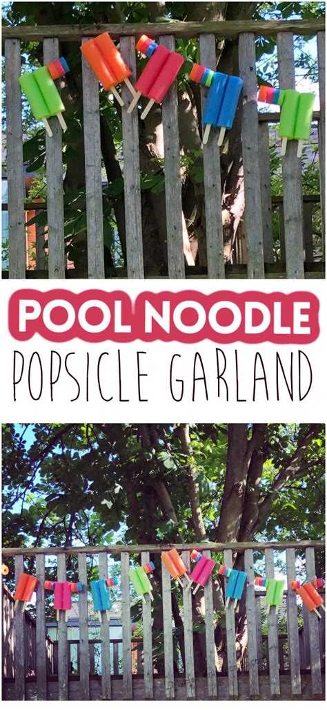 Dollar Tree Pool Noodle Popsicle Garland Dollar Tree Craft To Make For