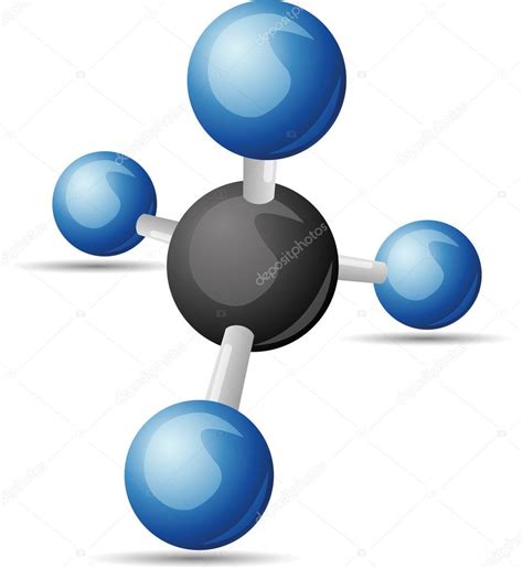 Ch4 Methane Molecule — Stock Vector © Yuriyvlasenko 9446170