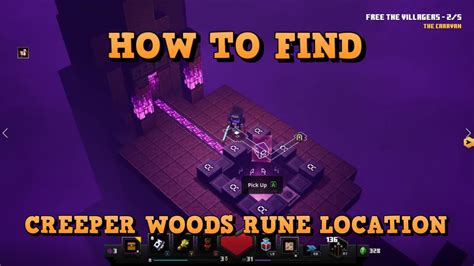 How To Find The Creeper Woods Rune Location In Minecraft Dungeons Youtube