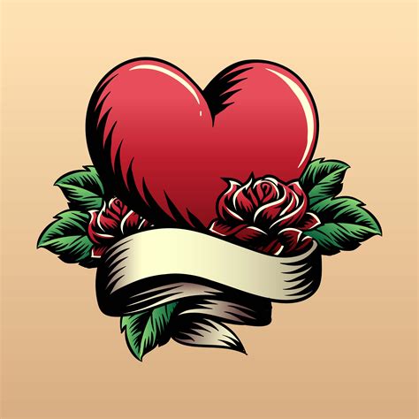 Heart Tattoo Vector 226419 Vector Art At Vecteezy