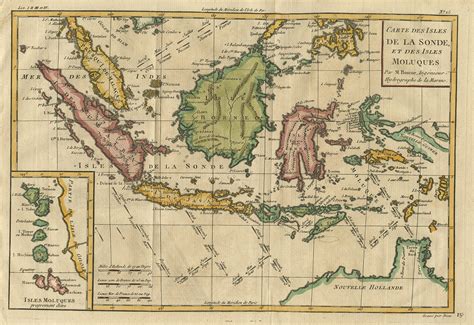 Antique Map Of The Indonesian Archipelago By Bonne 1773 Sold