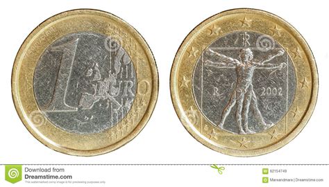 Euro Coin Obverse And Reverse With Path Stock Image Image Of Gray