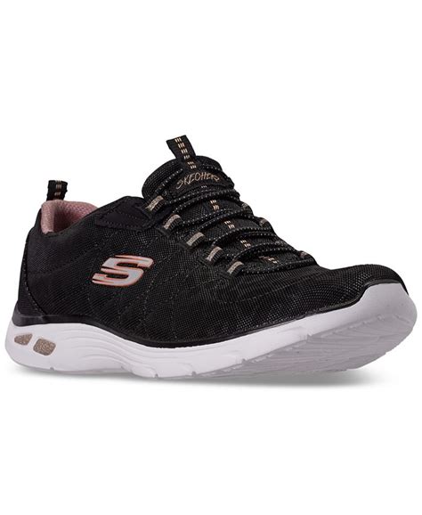 Skechers Women S Relaxed Fit Empire D Lux Spotted Walking Sneakers From Finish Line And Reviews