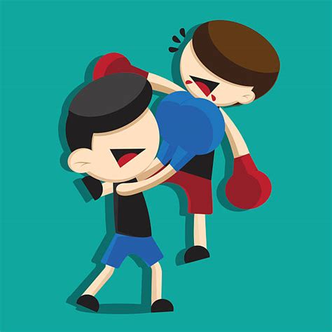 Best Two Boys Fighting Cartoon Illustrations Royalty Free Vector