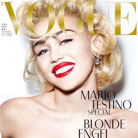 Miley Cyrus Poses Topless For Vogue Germany E Online Uk