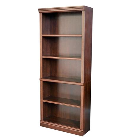 Hampton Bay Dark Brown Wood Open Bookcase Thd1304191aof The Home Depot