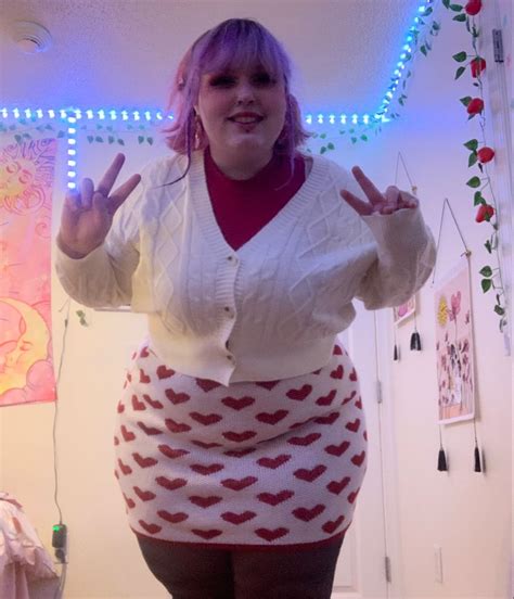 Red Valentines Daylovecore Inspired Plus Size Outfit Alt Sanriocore