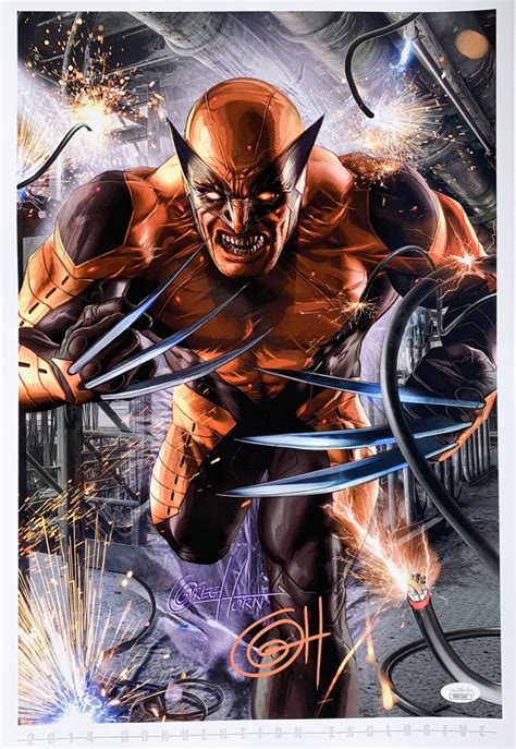 Greg Horn Signed Marvel Wolverine 13x19 Lithograph Jsa Coa