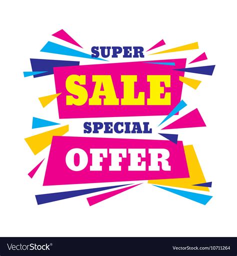 Super Sale Special Offer Creative Banner Vector Image