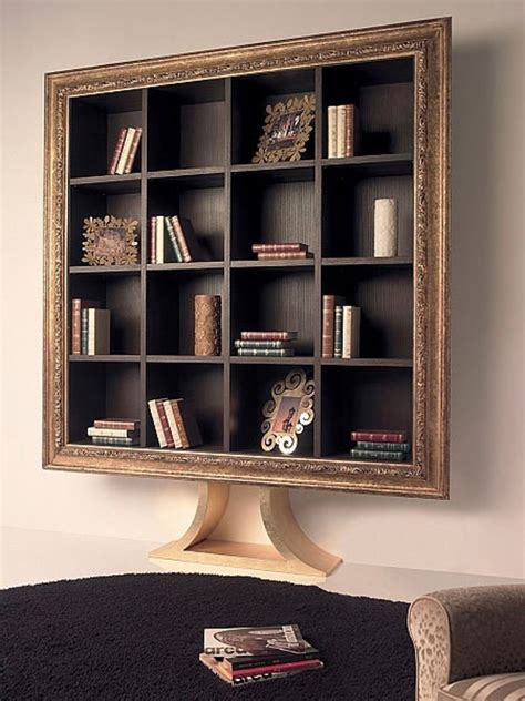 Unique book rack ideas - amazing bookshelf designs for ... Coner desk floating wall mounted computer laptop table bookshelf storage black.