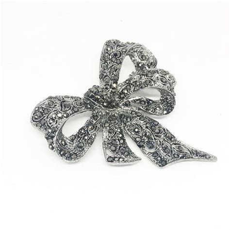 Buy Rhinestone Bow Brooches For Women Large Bowknot Brooch Pin Vintage Jewelry Winter