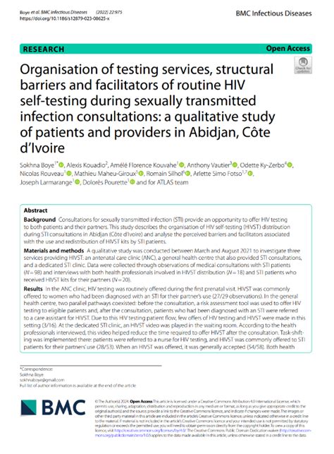 Organisation Of Testing Services Structural Barriers And Facilitators Of Routine Hiv Self