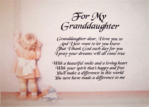 A Personalised Poem For A Granddaughter Ebay Granddaughter Quotes
