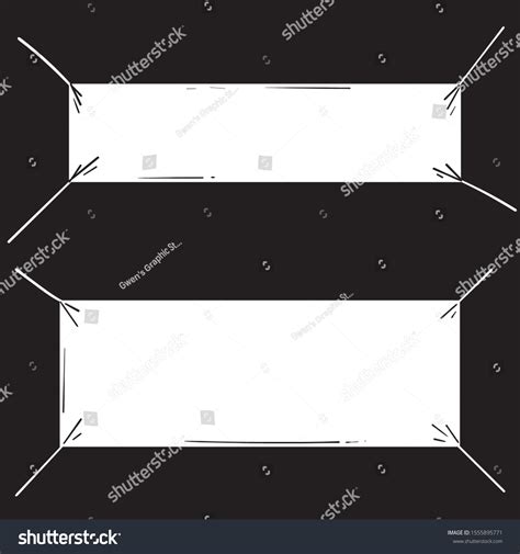 White Textile Banners Blank Fabric Flag Stock Vector Royalty Free