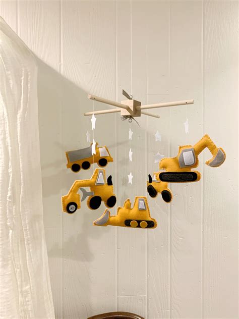 Baby Mobile Construction Baby Nursery Baby Crib Mobile Etsy Baby