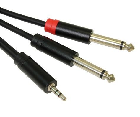 My Cable Mart 10ft Premium 35mm Trs Stereo Male To 2 14 Mono Male