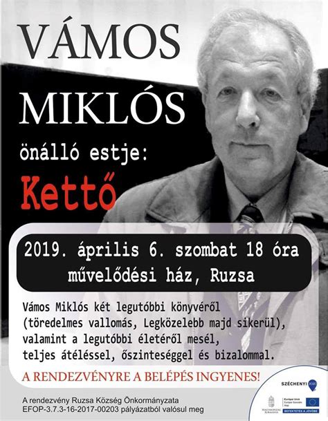 Tibor adını, miklós olarak değiştirdiği 19. Vámos Miklós Ruzsán | Móra-Net TV
